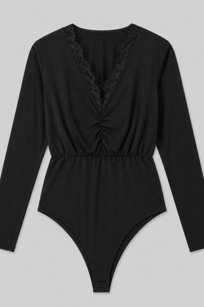 Body col V en dentelle - CÉLINE