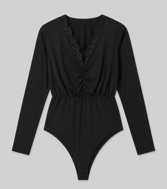Body col V en dentelle - CÉLINE