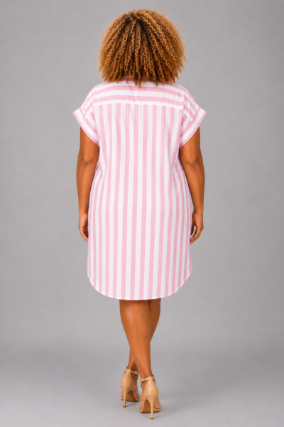 Robe chemise cœur rose - AÏDA