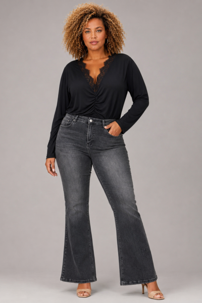 Body col V en dentelle - CÉLINE