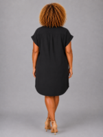 Robe chemise cœur noire - AÏDA